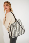 STRIPED DECKHAND Striped tote bag - 4