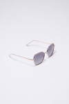 Lunettes de soleil papillonnantes beiges - BM190P03