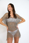 Tunica in crochet kaki ELLIE DREAMLAND - 1