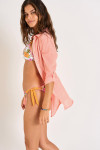 GARY ADILSON coral beachwear tunic
