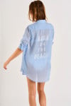 GARY ADILSON blue beachwear tunic