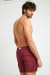 Manly Bastou men's burgundy swim trunks
