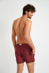 Manly Bastou men's burgundy swim trunks