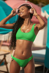 Bikini green JUSTIN & NAIDA SCRUNCHY