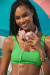 Bikini green JUSTIN & NAIDA SCRUNCHY