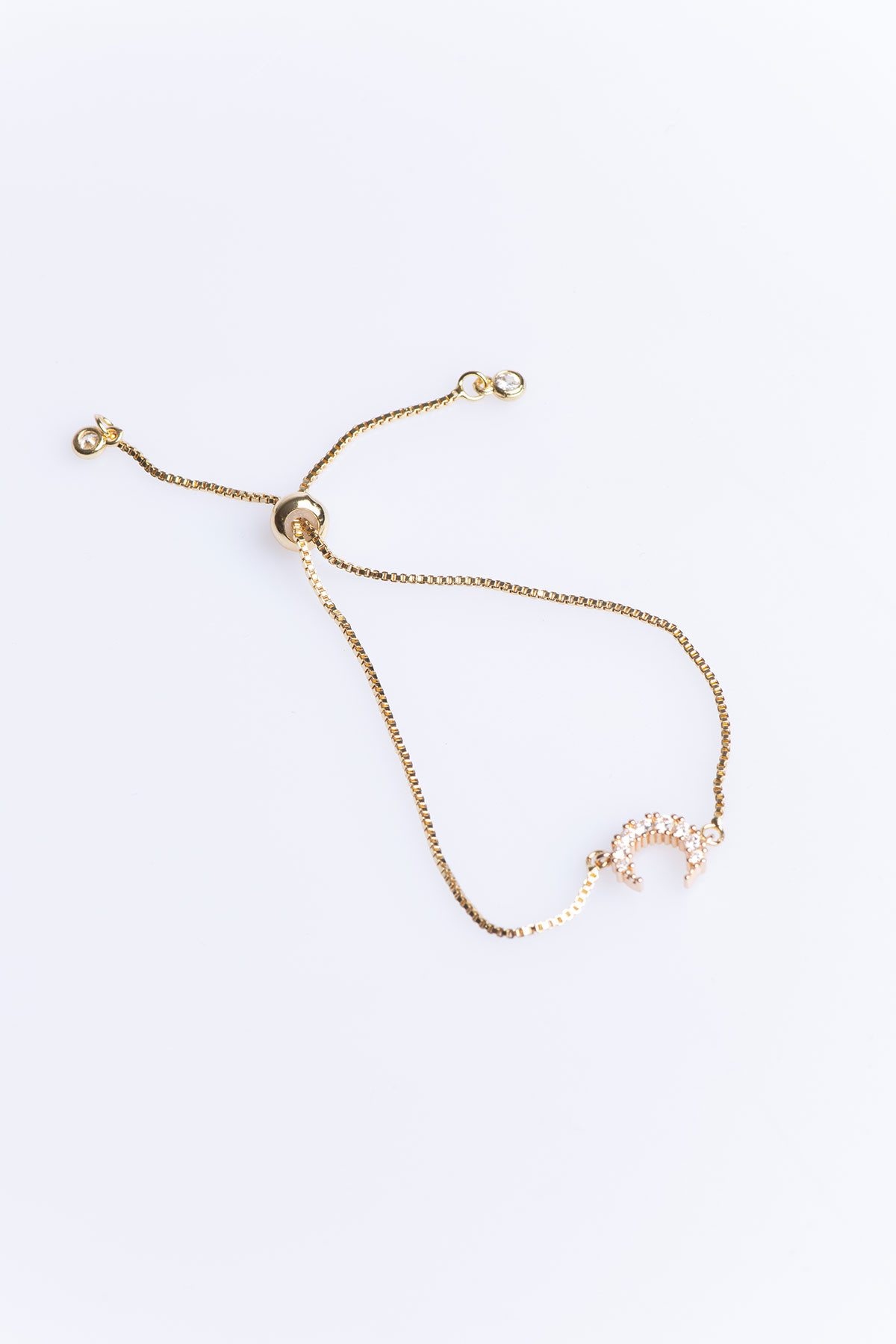 Salty Cali® Sparkle soft gold-plated moon bracelet - 1