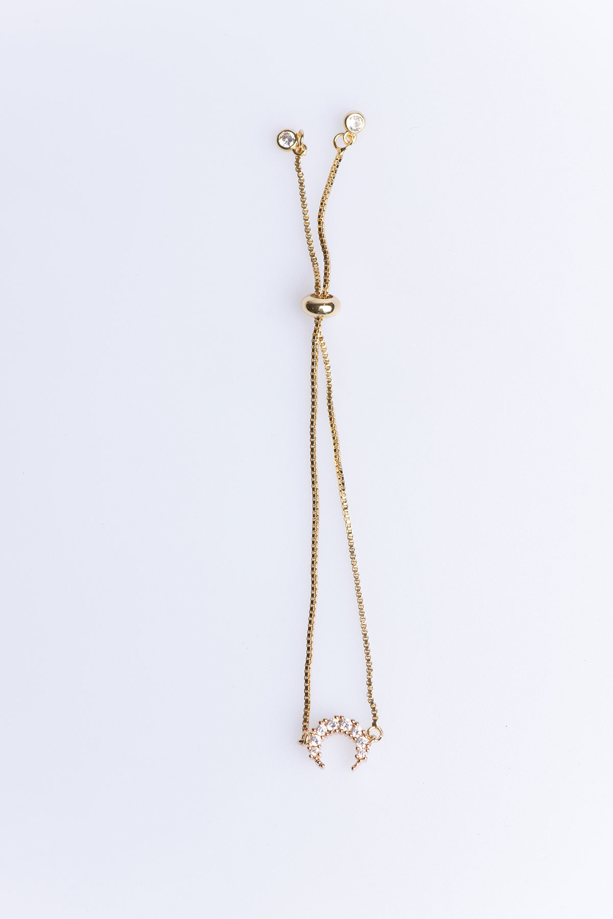 Salty Cali® Sparkle soft gold-plated moon bracelet - 2