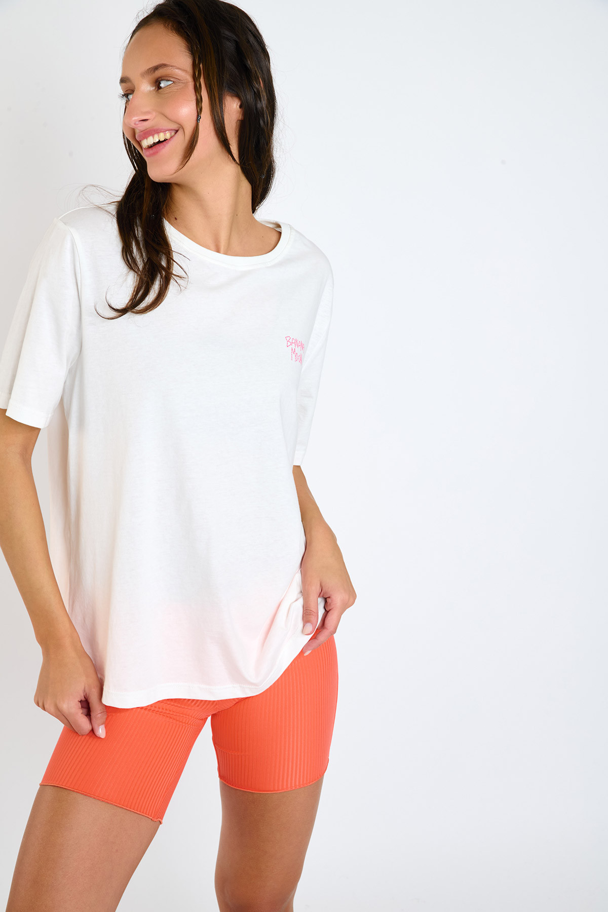 Oranje biker short Zelig Sunrib - 3