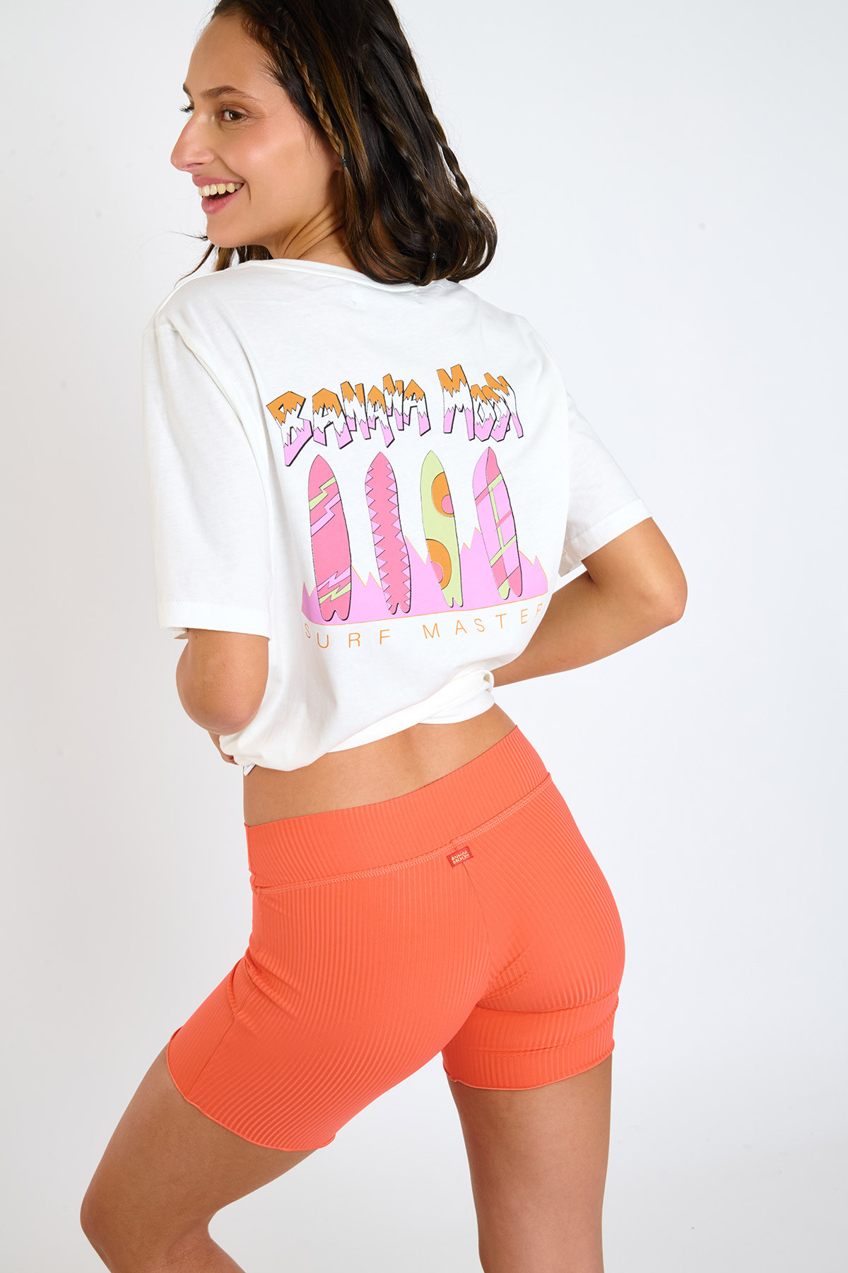 Oranje biker short Zelig Sunrib - 2