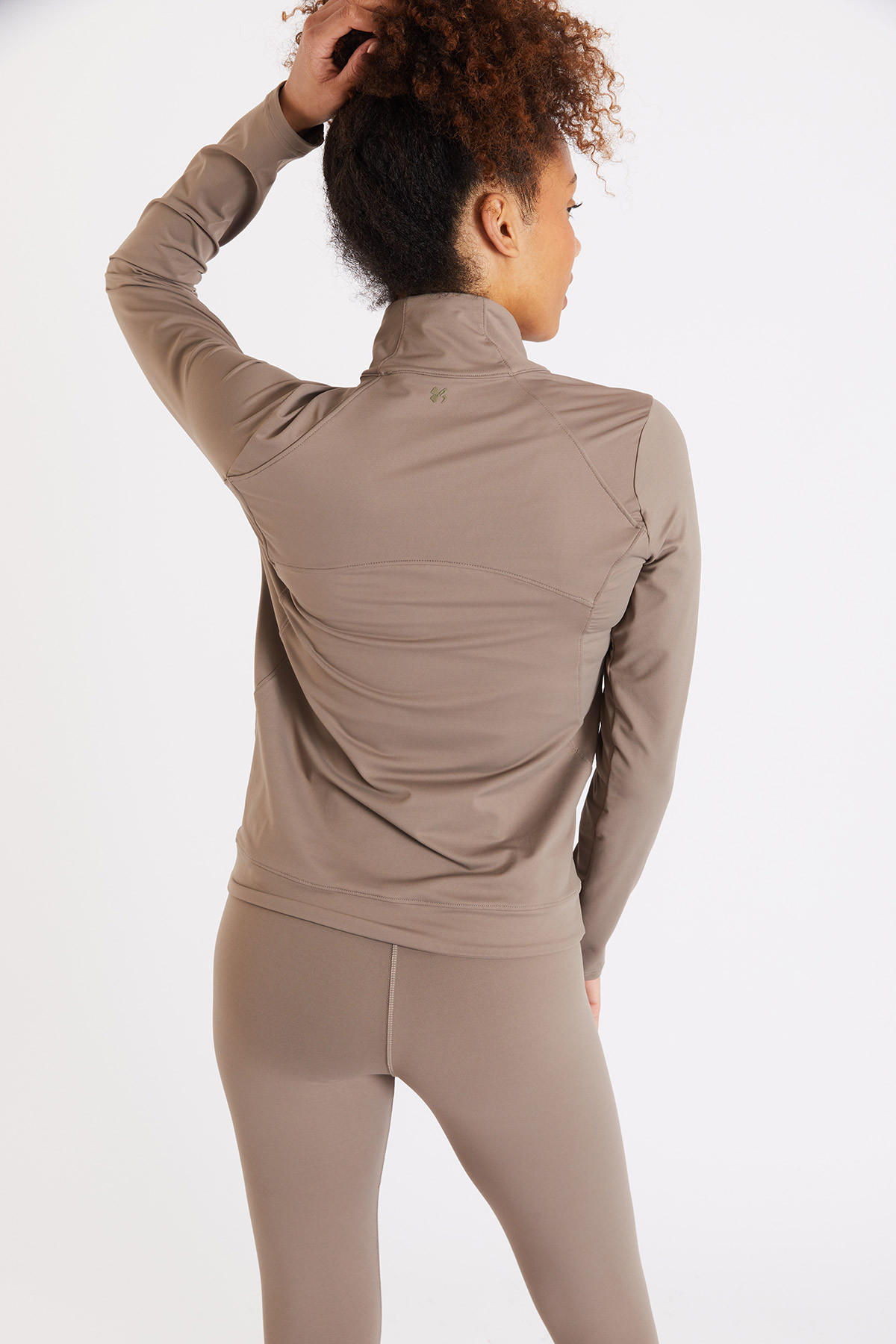 Chaqueta deportiva beige mujer Focus Wellness - 1