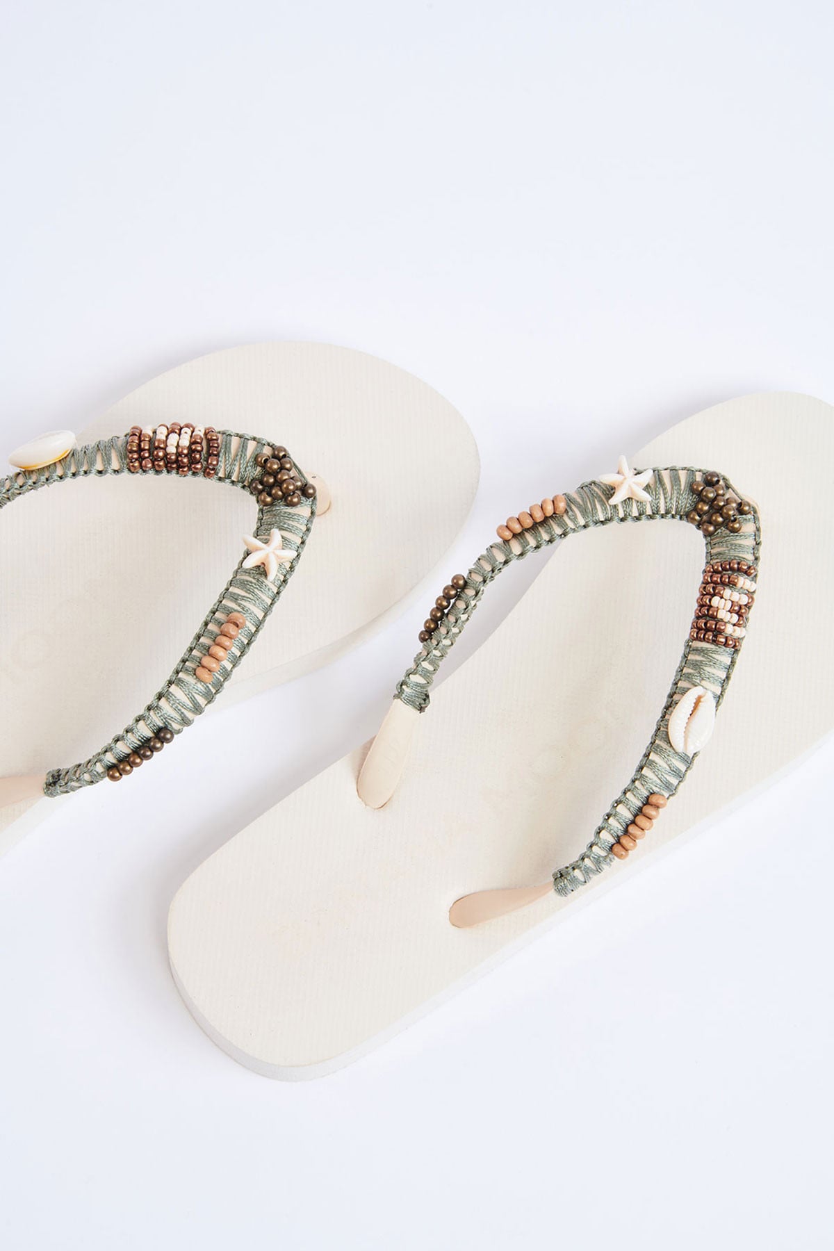 LUCERO TAHUATA ecru flip-flops - 1