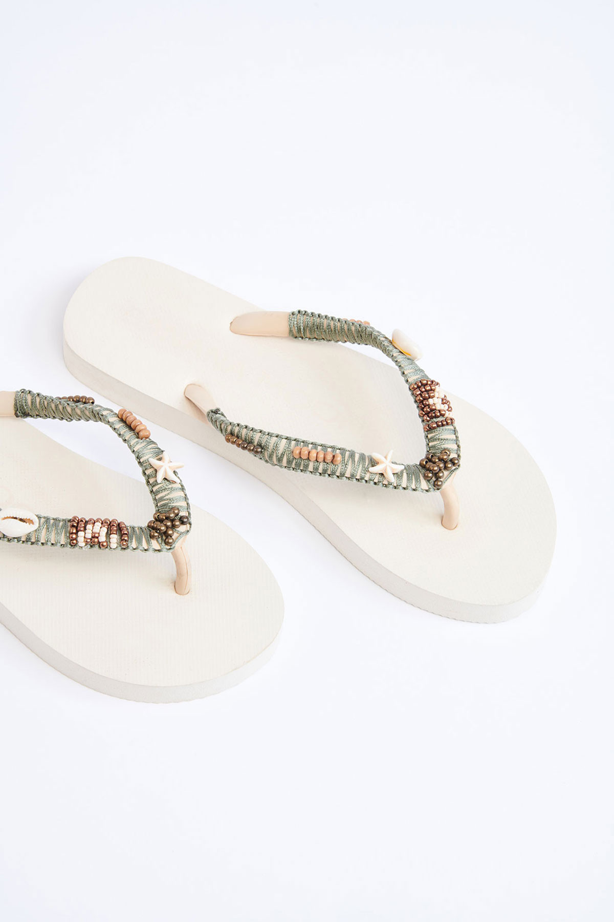 LUCERO TAHUATA ecru flip-flops - 2