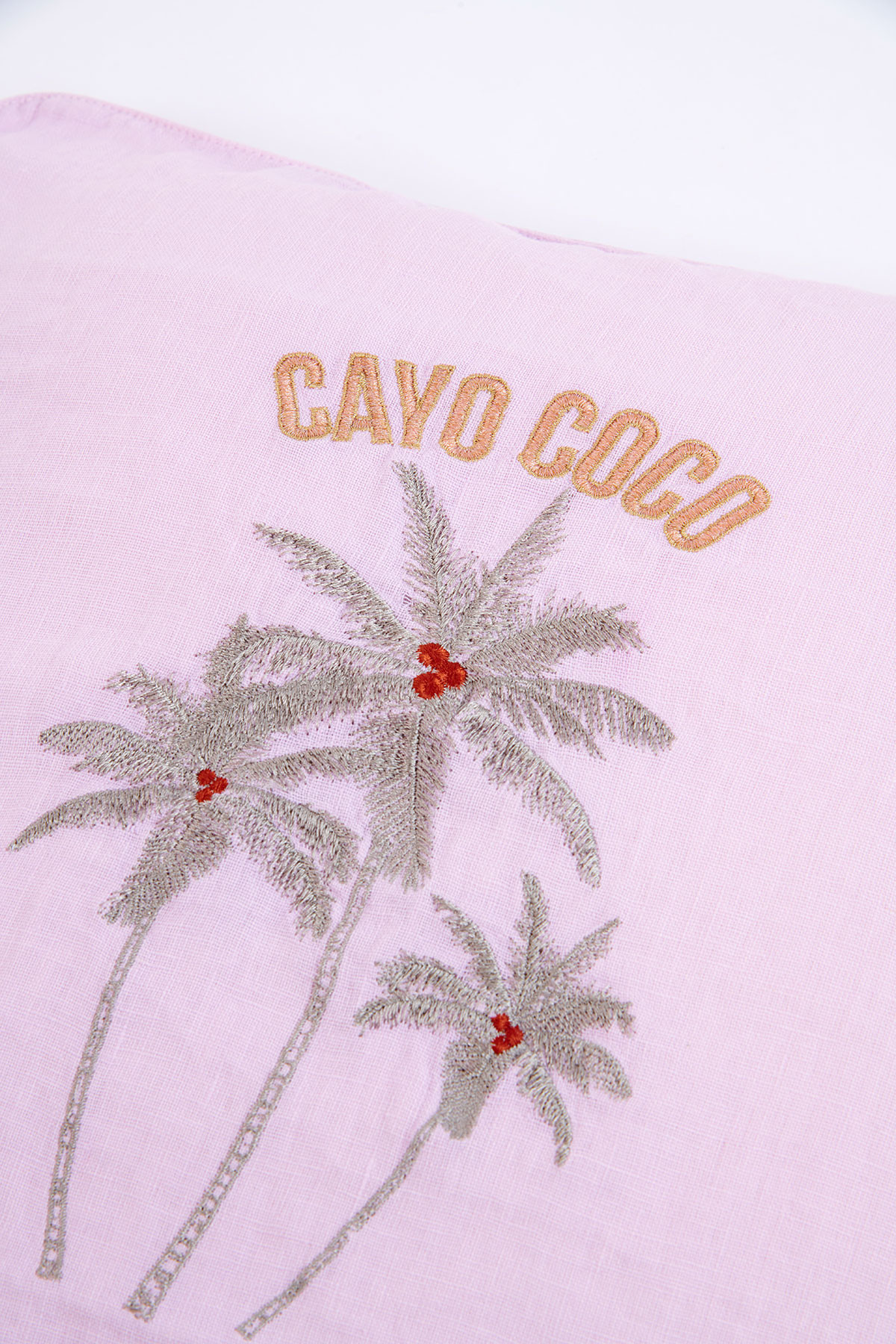 Orama Coco Mauve Embroidered Cushion Cover - 2