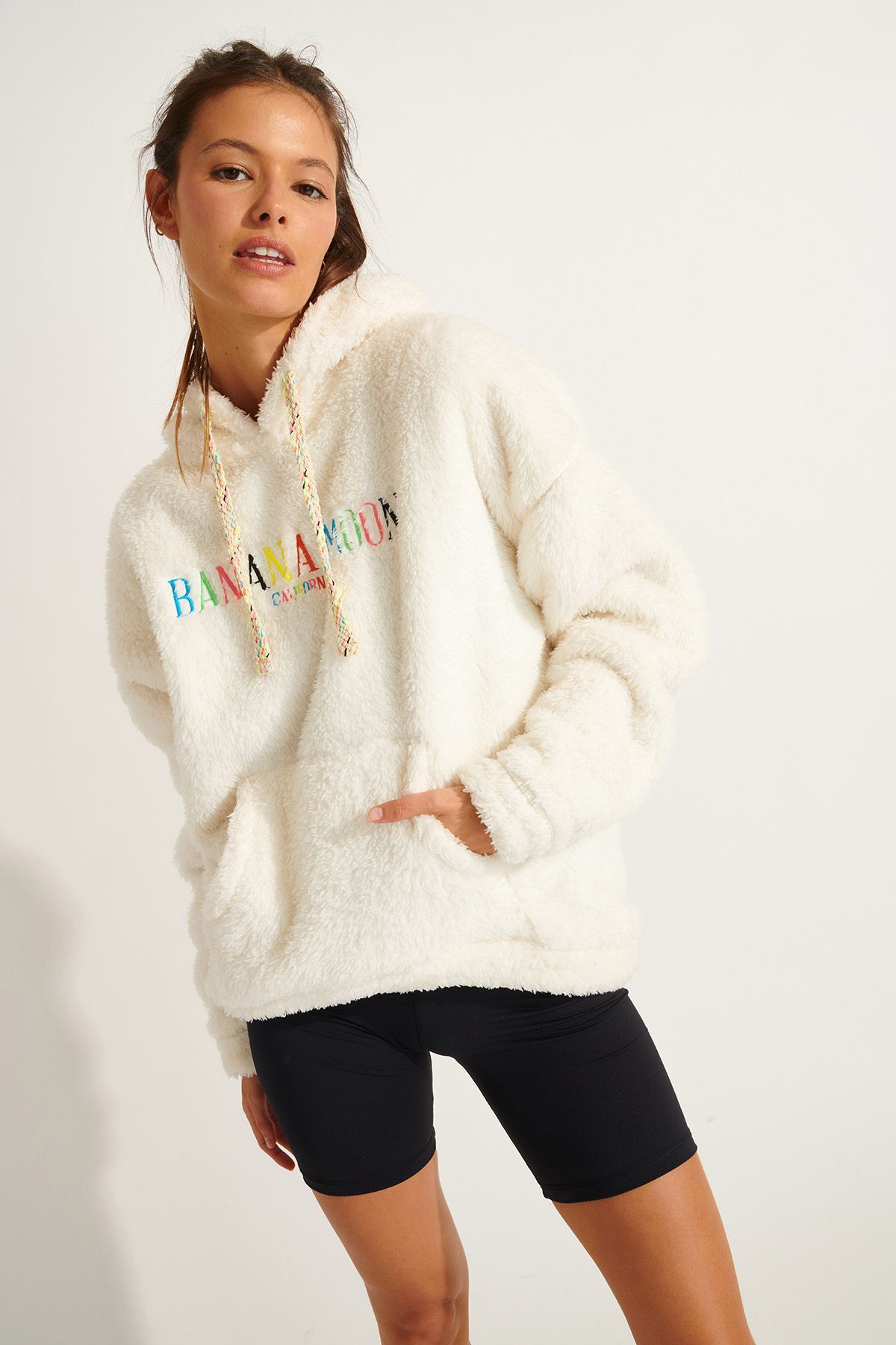 BRADLEY YAMASKA off-white oversized fleece sweatshirt - 1