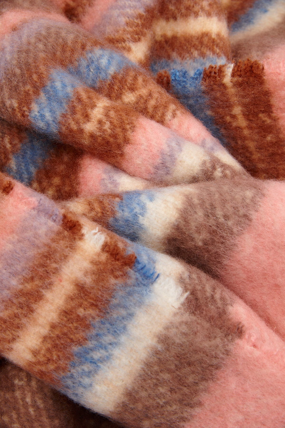 Kacie Palanga pink and brown striped scarf - 2