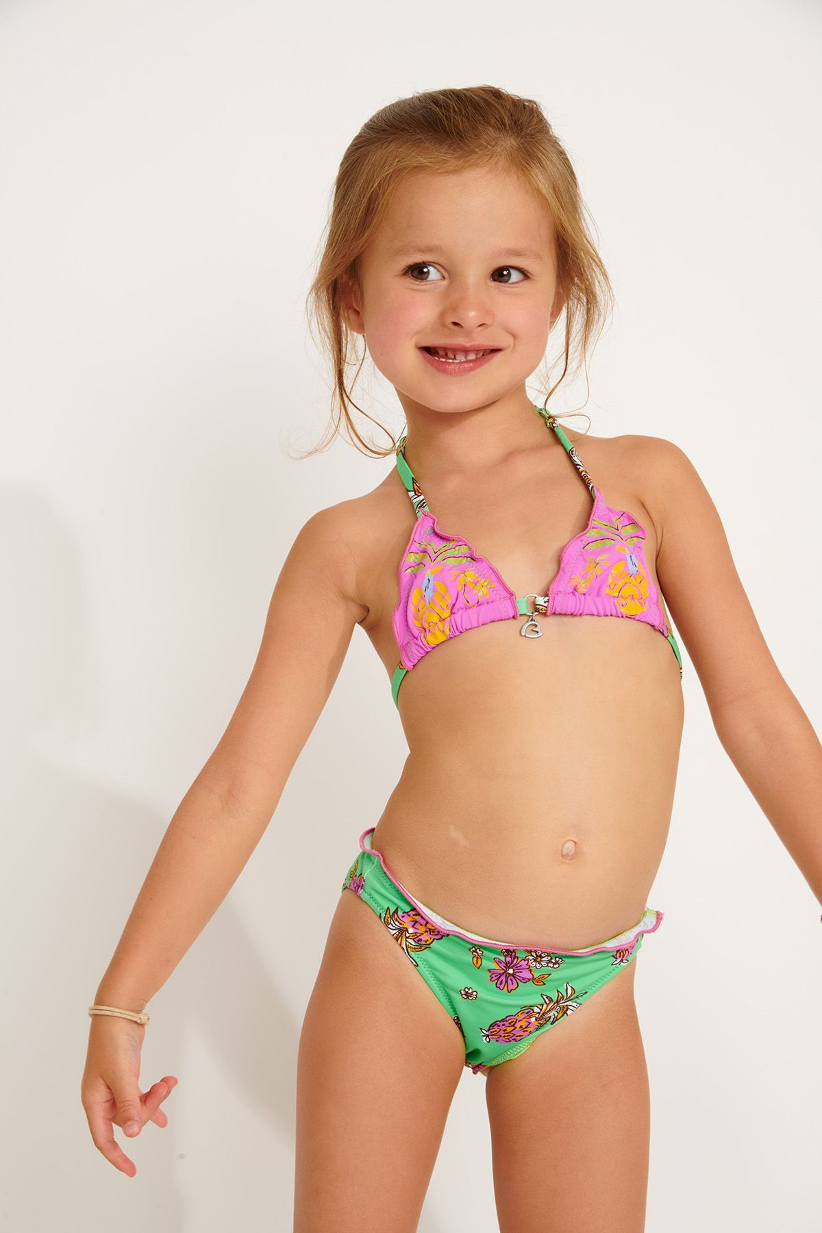 Set bikini 2 pezzi verde stampato per bambina M NALITA PINEAPPLEBAY - 3