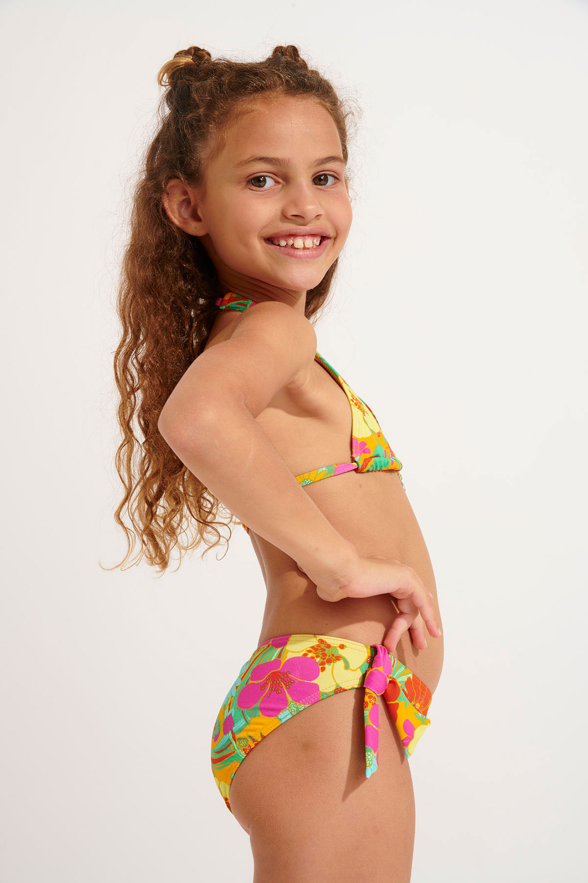 Bañador de 2 piezas con flores para niña PAWN WALLFLOWER - 8