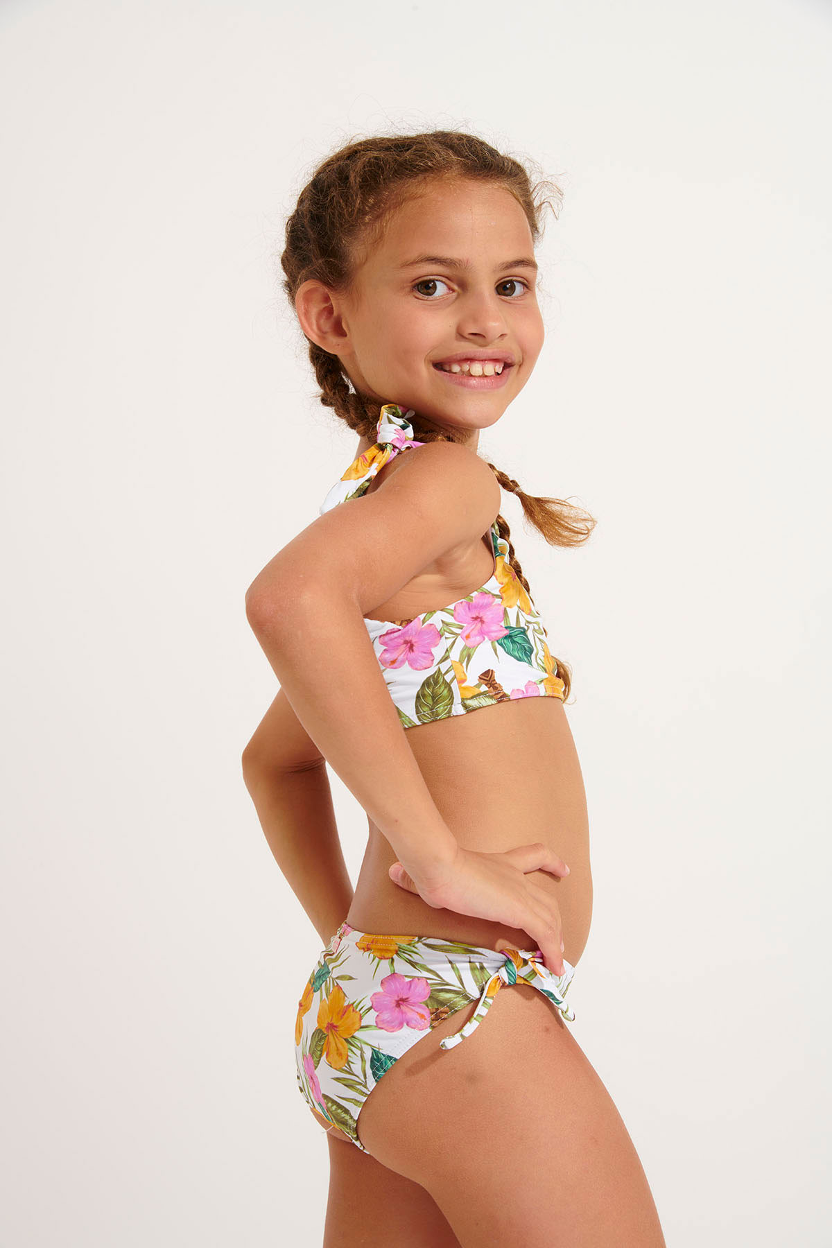 Bañador de 2 piezas con estampado tropical blanco para niña PEANUTS TORTUGA - 7