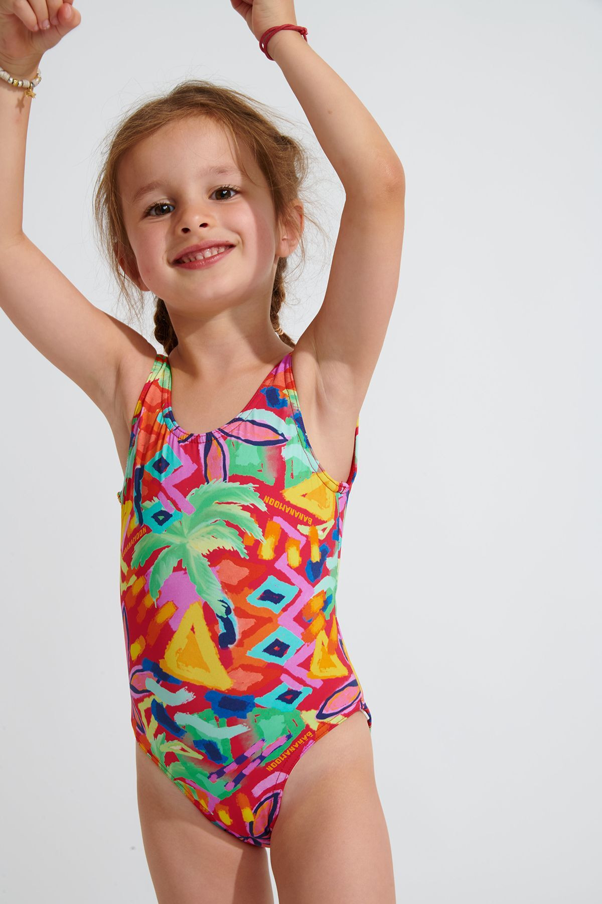 Maillot de bain 1 pièce imprimé rouge fille M BALOO KAILEIA - 2