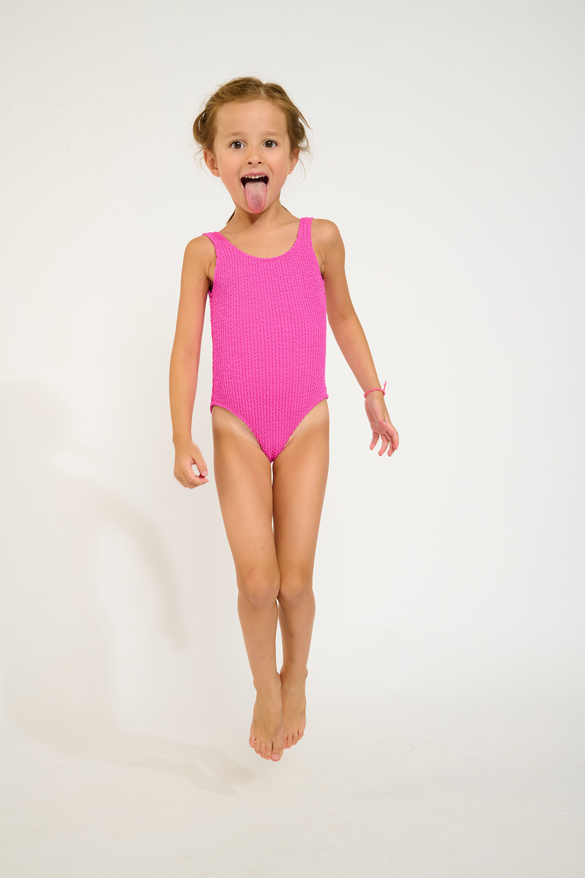 M BALOO POPCORN fuchsia one-piece swimsuit for girls - 2