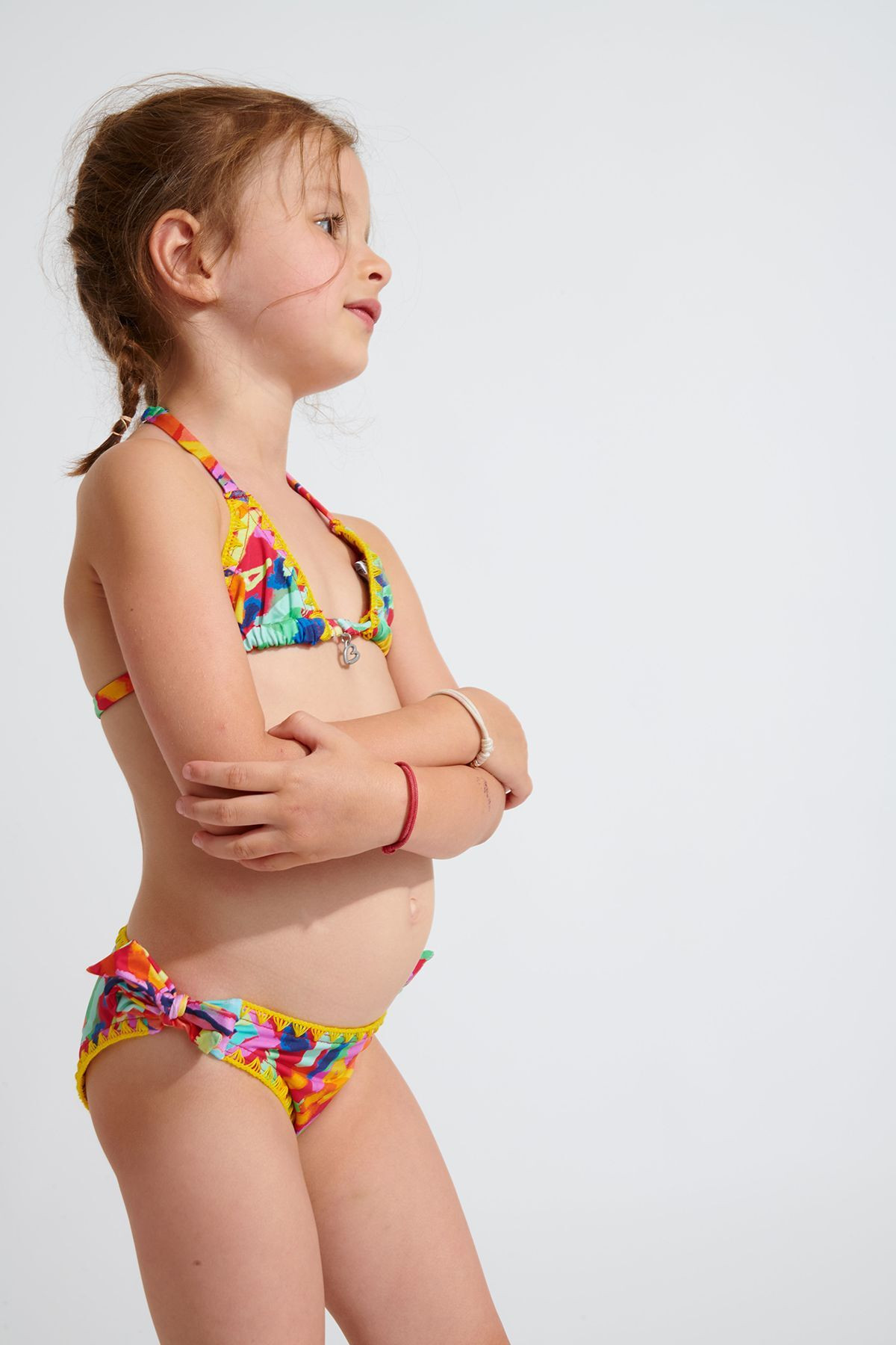 Bikini de dos piezas estampado rojo para niña M SHELLITA KAILEIA - 3