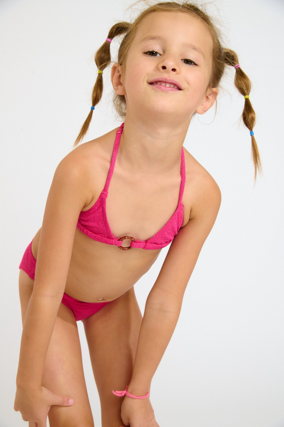 Maillot de bain 2 pièces triangle framboise pour fille M ACACIA SANTAYA - 0
