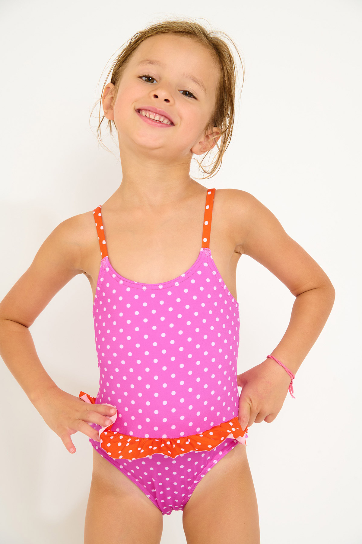 Bañador rosa para niña M LEAFY SPLASHMANIA - 2