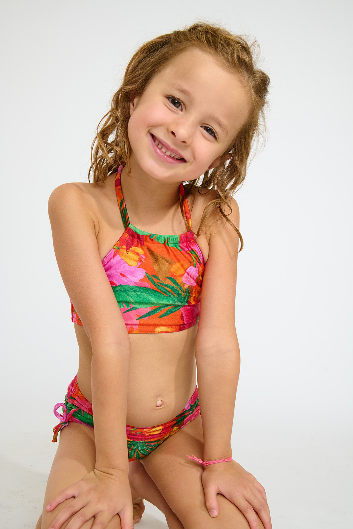 M LEGOS ALAMEA kleurrijke bandeau bikini voor meisjes - 0