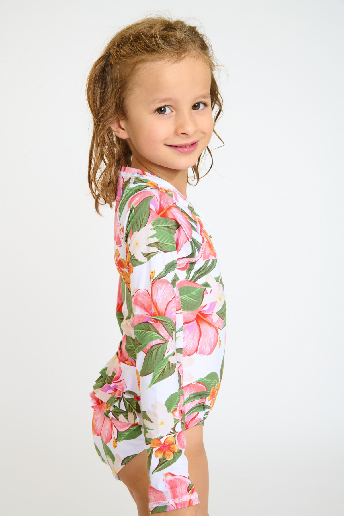 Bañador anti-UV con estampado tropical para niña M SPLASHY TAHITI - 2