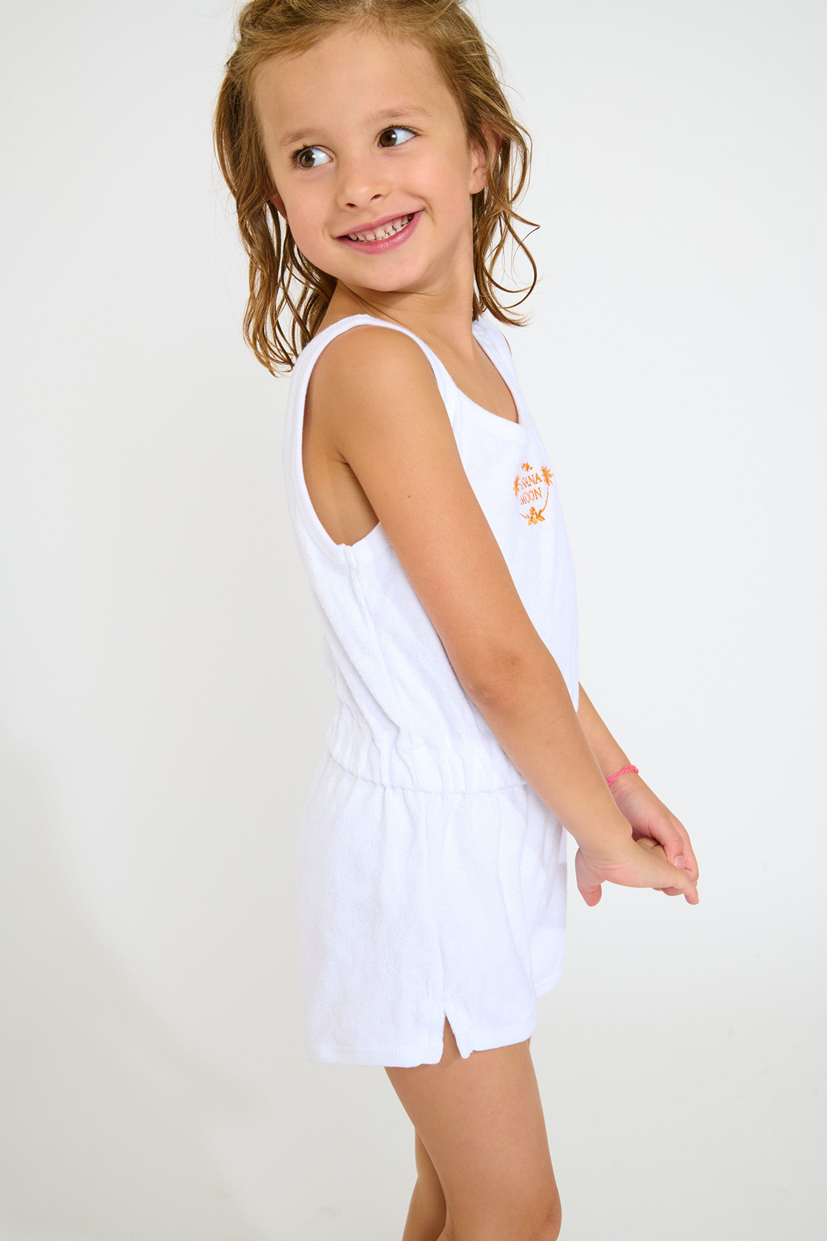 M SURI SEASPONGE white terry romper for girls - 2