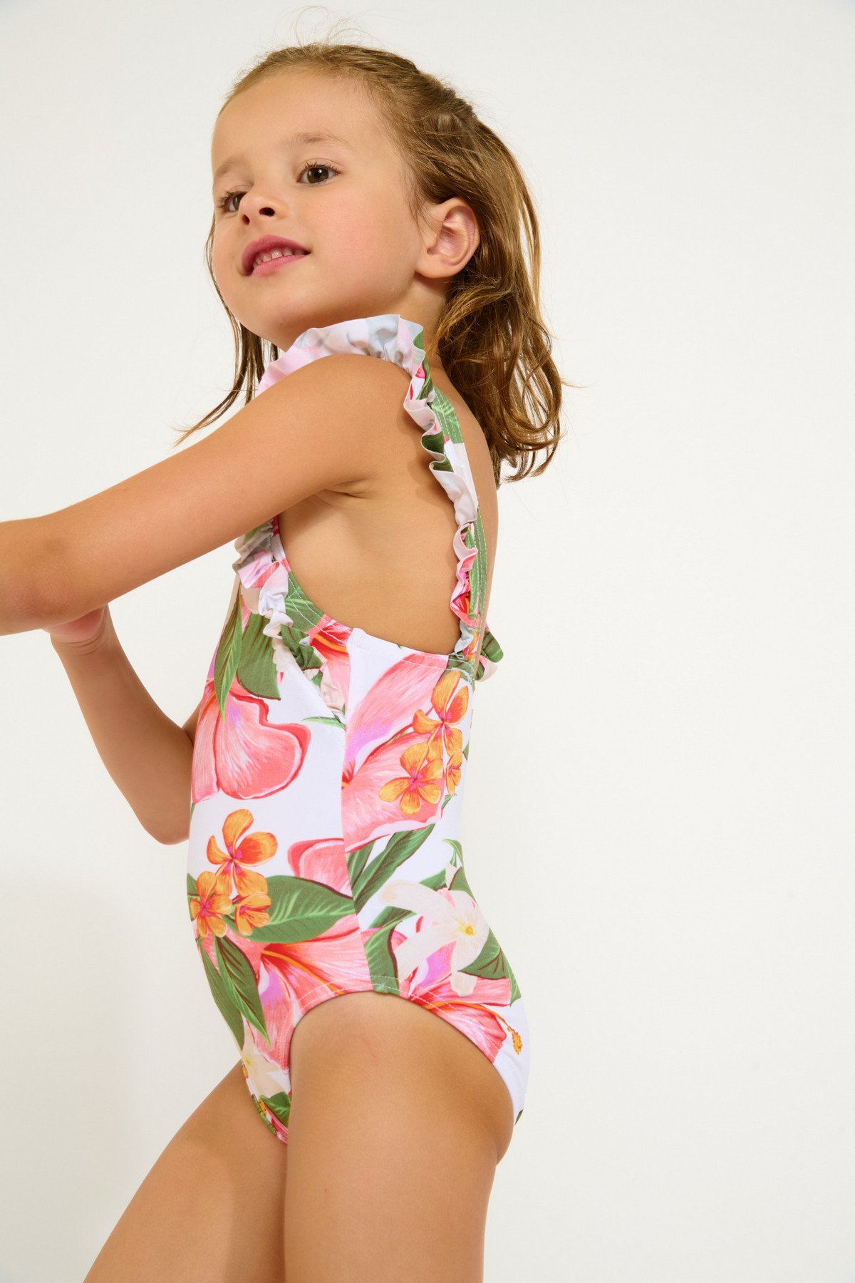 M TUNES TAHITI tropical print one-piece swimsuit for girls - 3