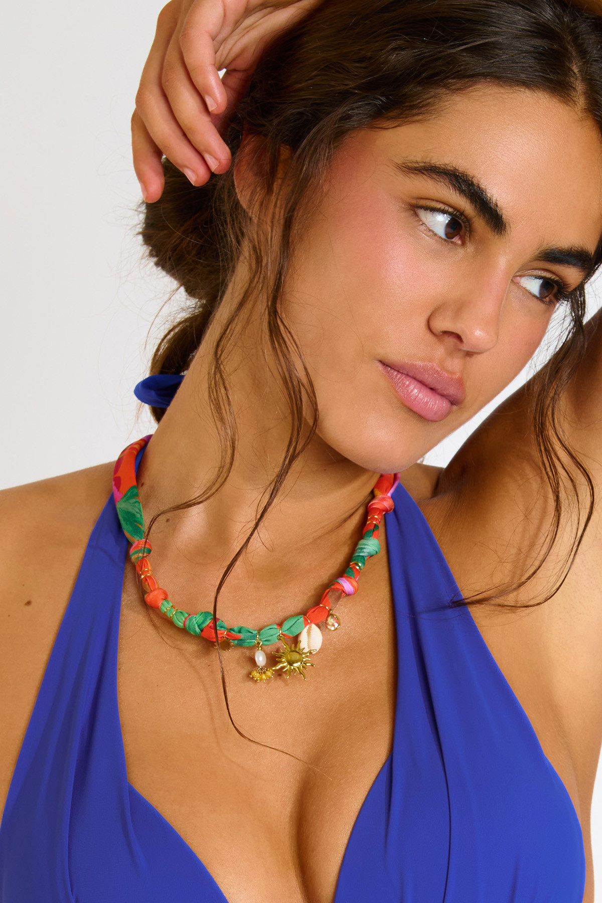 Multicolor Pendant Necklace BIGRUB CHOCKER - 1