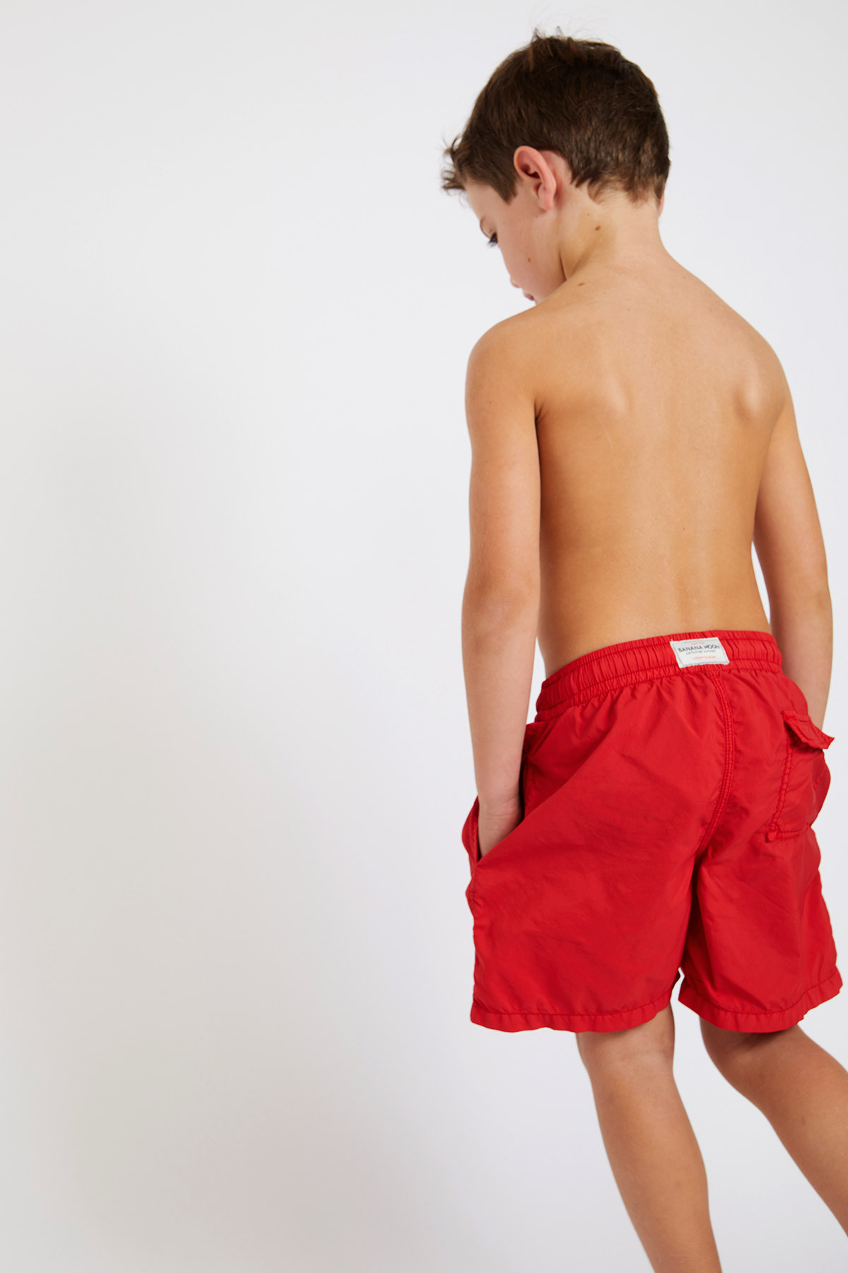 HUNGSON Pantaloncini Uomo In Cotone Twill, Con Coulisse, Elasticizzati, Colore Rosso, Taglia 50, Per Spiaggia E Tempo Libero