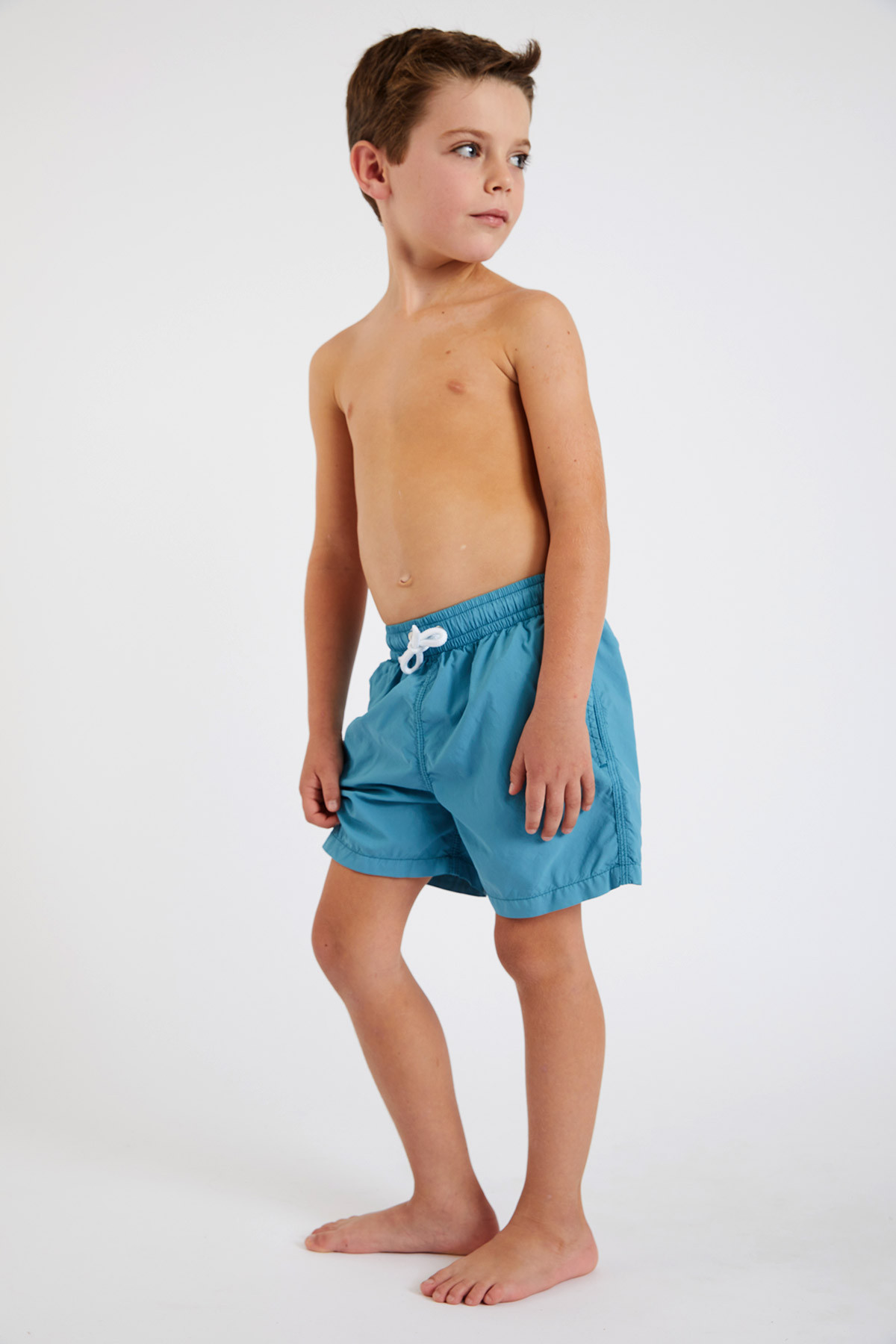 M AIR BASTOU Children's plain blue swim shorts - 3
