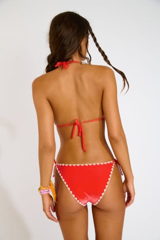 NUCOMASSA NEOSUN orange velvet two-piece swimsuit