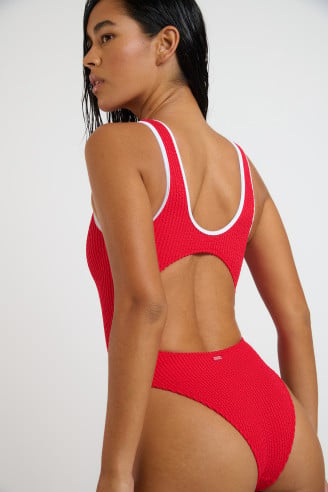 LUNELY POPSAIL red one-piece swimsuit