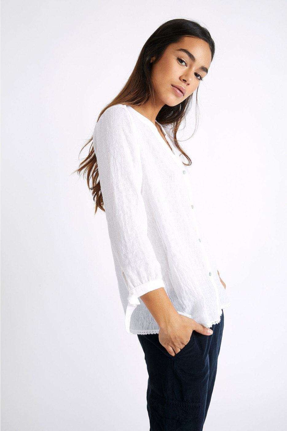 Camicia bianca da donna HELIOS SCYLLA - 4