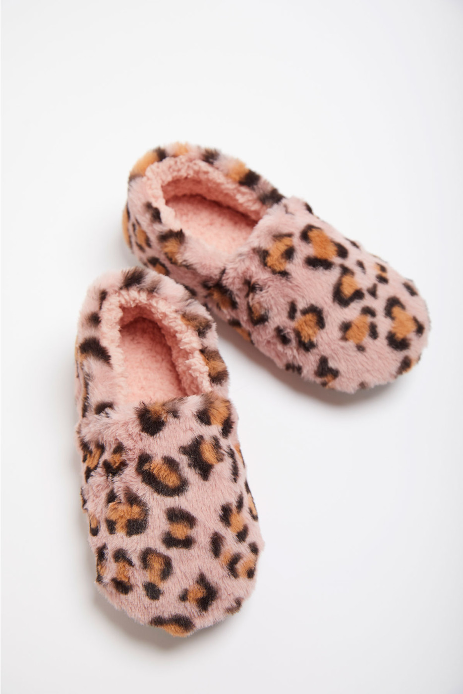 Pantuflas de mujer rosas con estampado de leopardo PECORA MUPPET