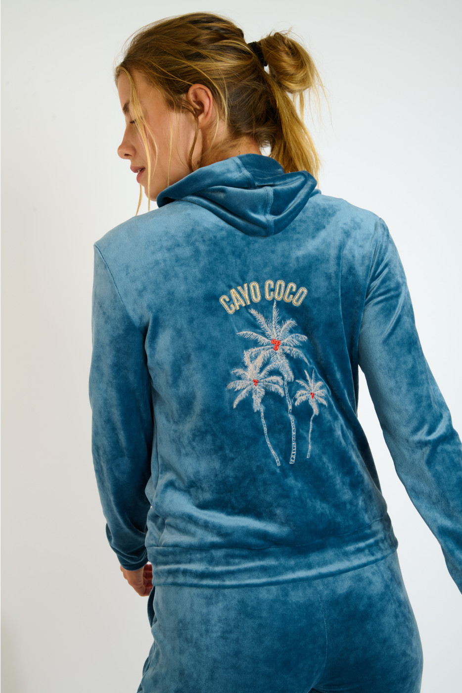 FRESCO SEALAKE blue velvet jacket | Banana Moon®