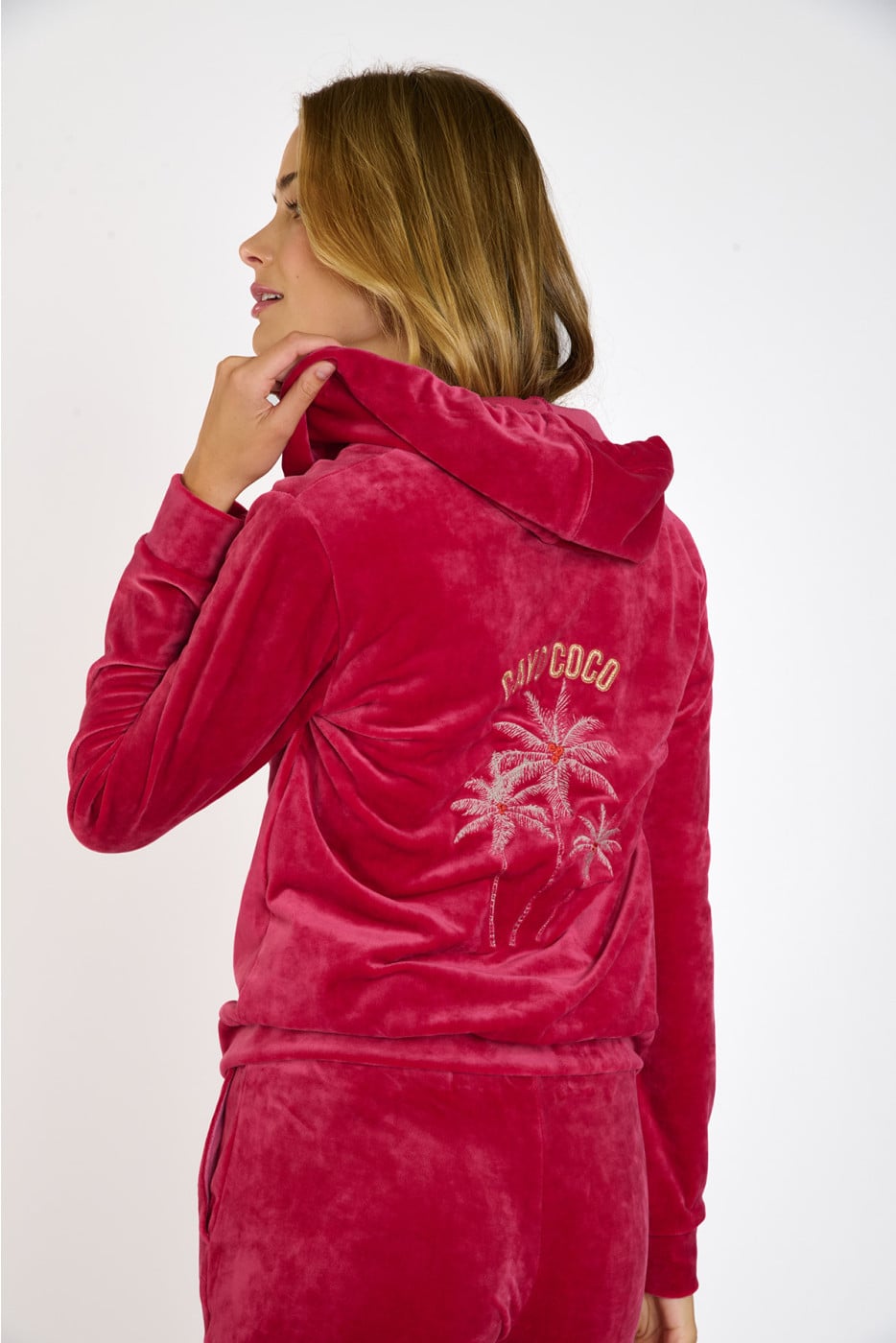 FRESCO SEALAKE pink velvet jacket - 2