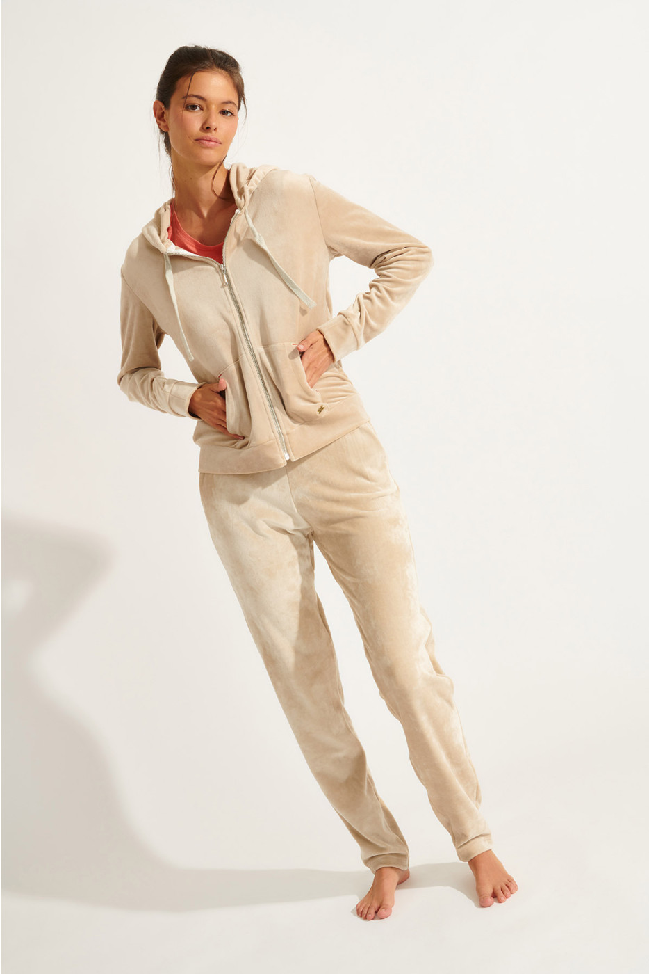 KEENAN SEALAKE ecru velvet trousers - 4