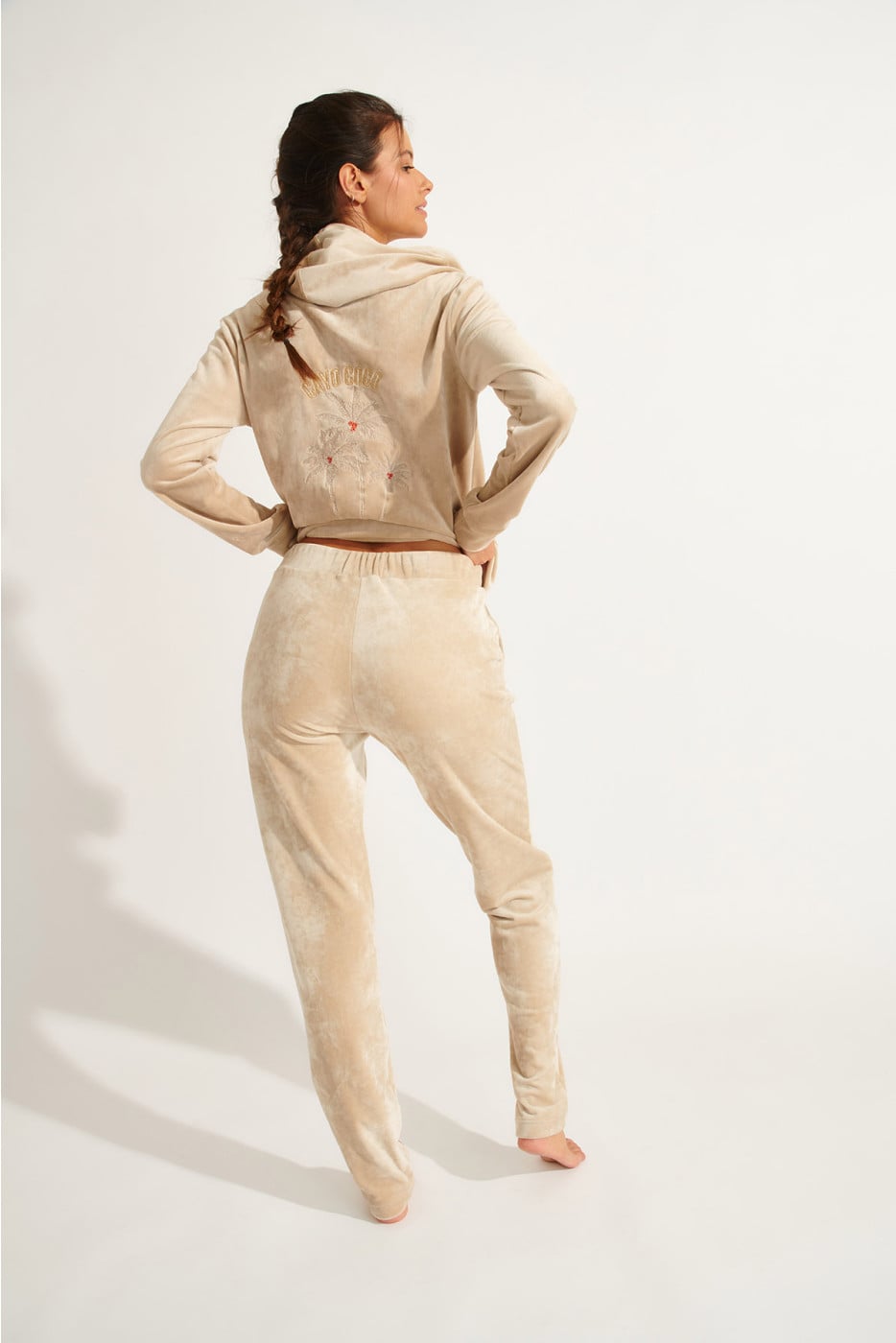 KEENAN SEALAKE ecru velvet trousers - 2