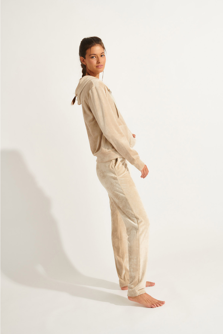 KEENAN SEALAKE ecru velvet trousers - 5