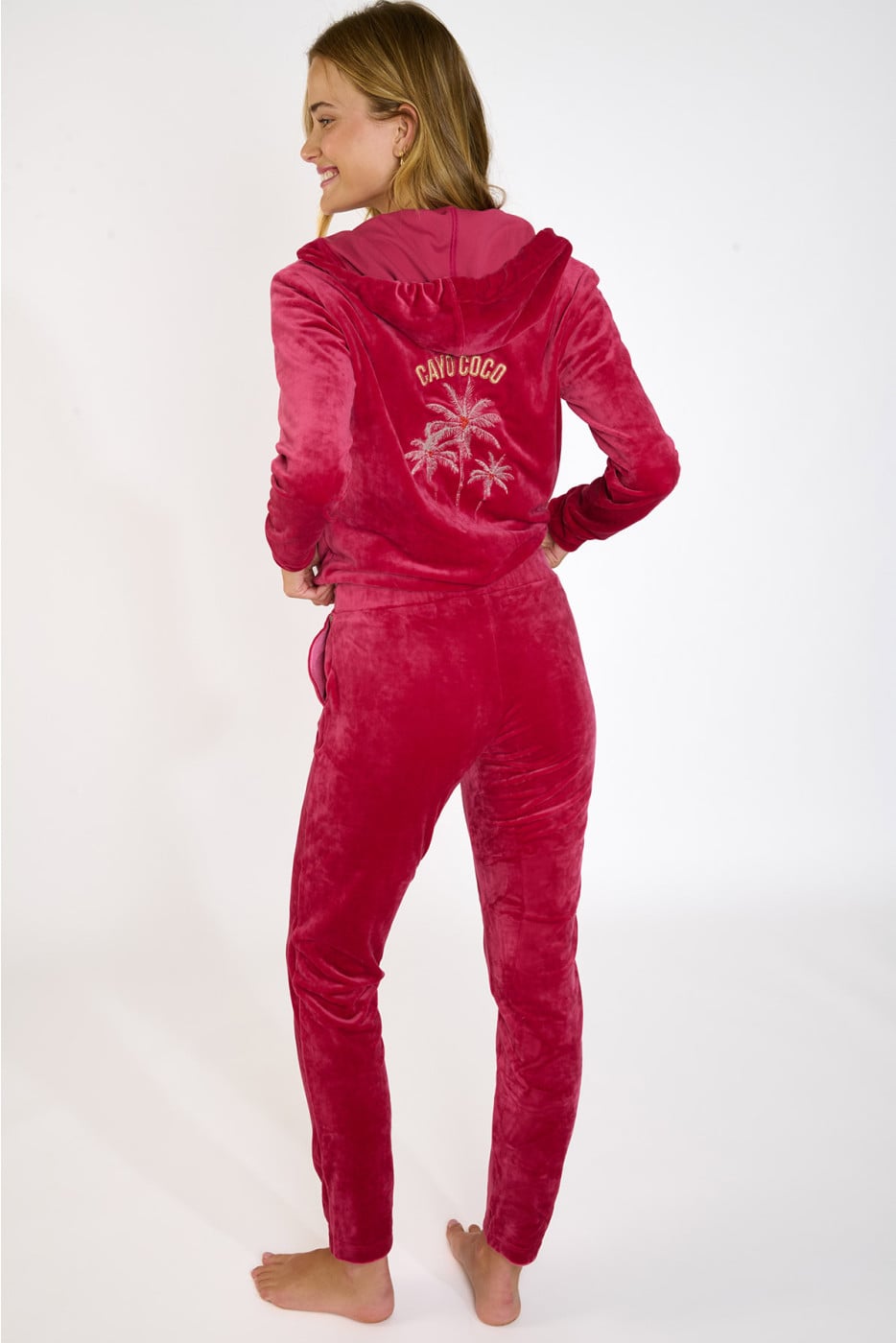 Roze fluwelen broek KEENAN SEALAKE - 2