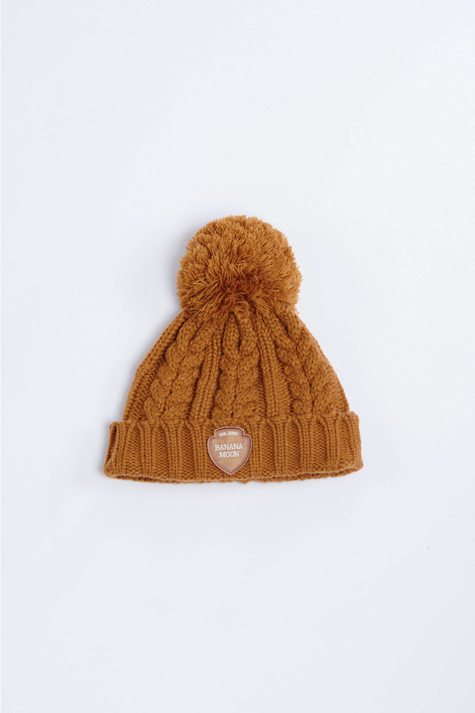 Gorro de ochos marrón con borla Howson Lemonwood