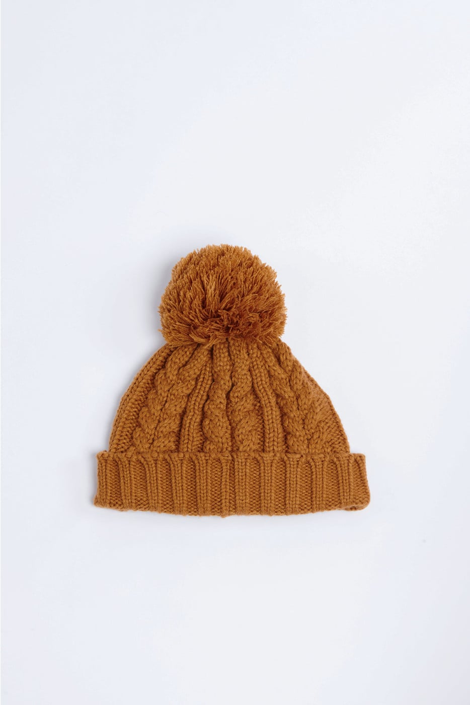 Gorro de ochos marrón con borla Howson Lemonwood