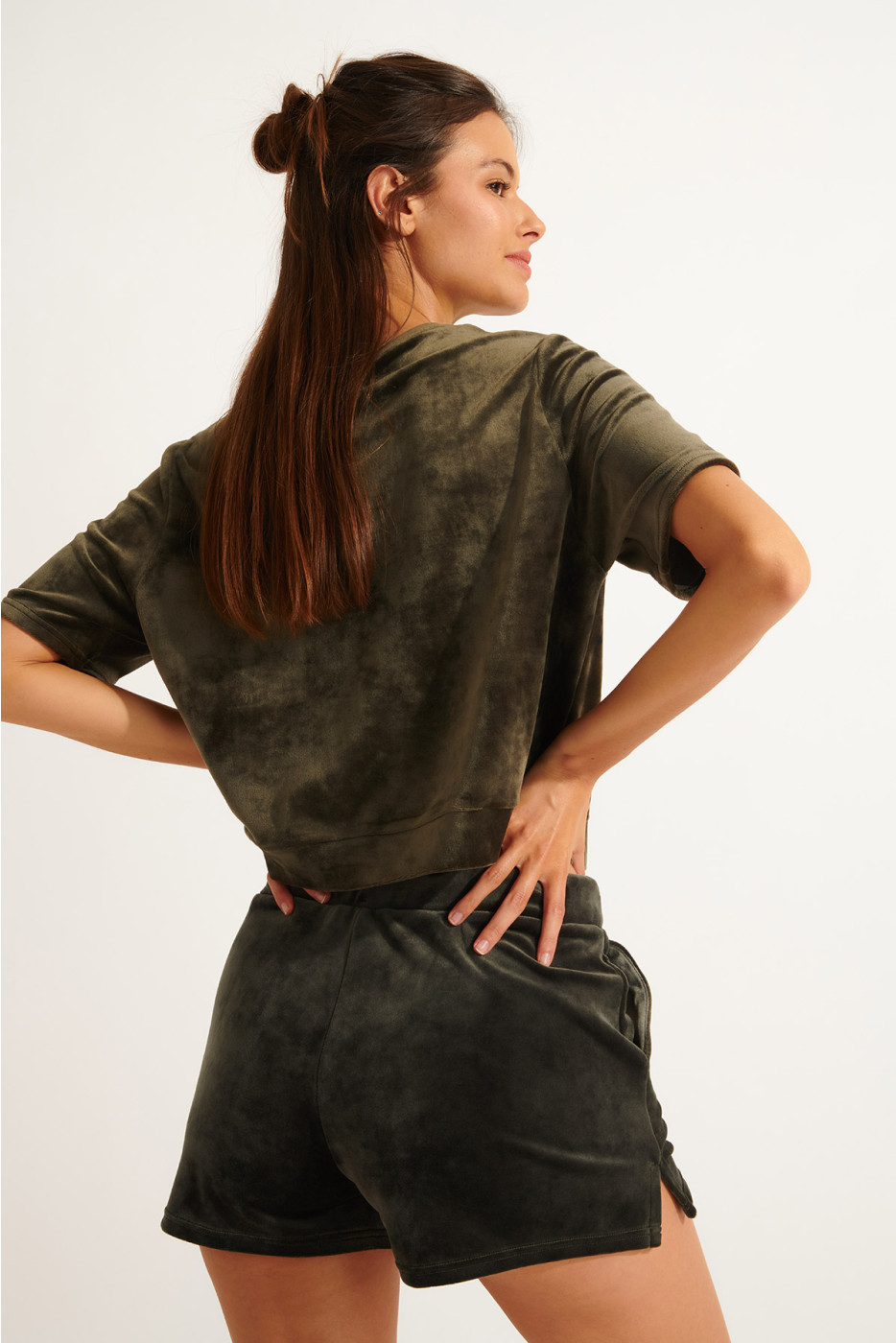 Pantalón corto de terciopelo caqui SCOTTY SEALAKE - 4