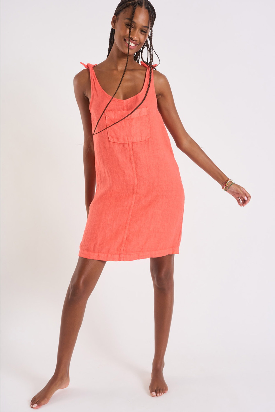 Medway Hawston orange linen dress - 5