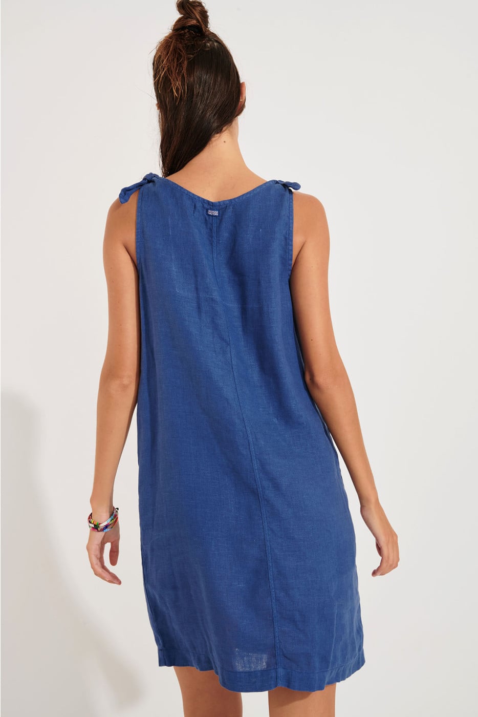 MEDWAY HAWSTON blue linen dress - 2