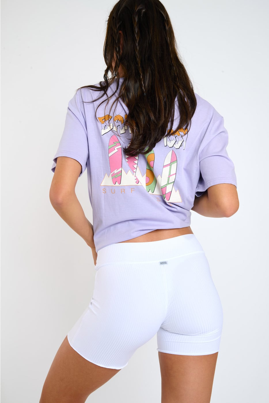 Witte biker short Zelig Moonrib - 3